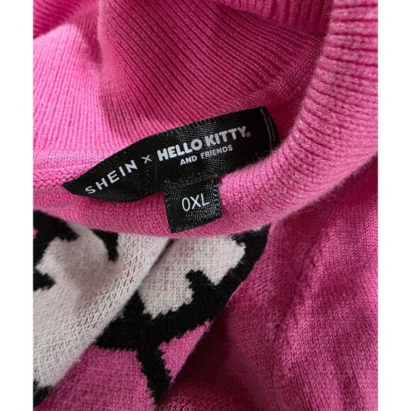 Hello Kitty Pink Turtleneck Sweater By Shein X Hello Kitty & Friends OXL Cotton - Picture 6 of 6